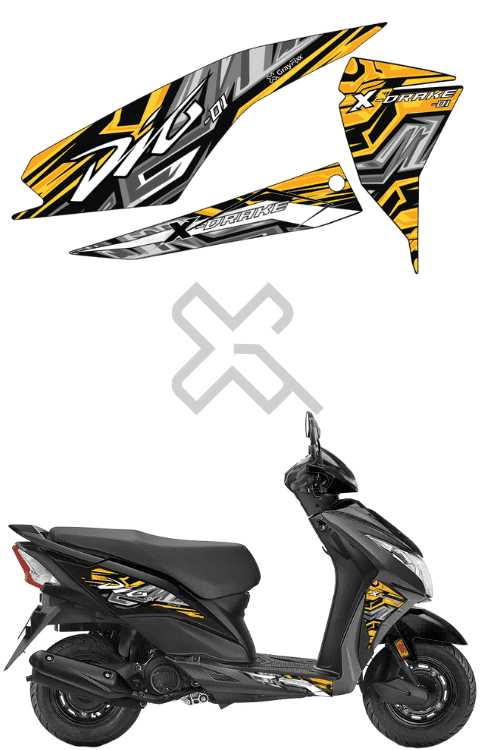 Honda Dio Half Body Graphics | Honda Dio Sticker